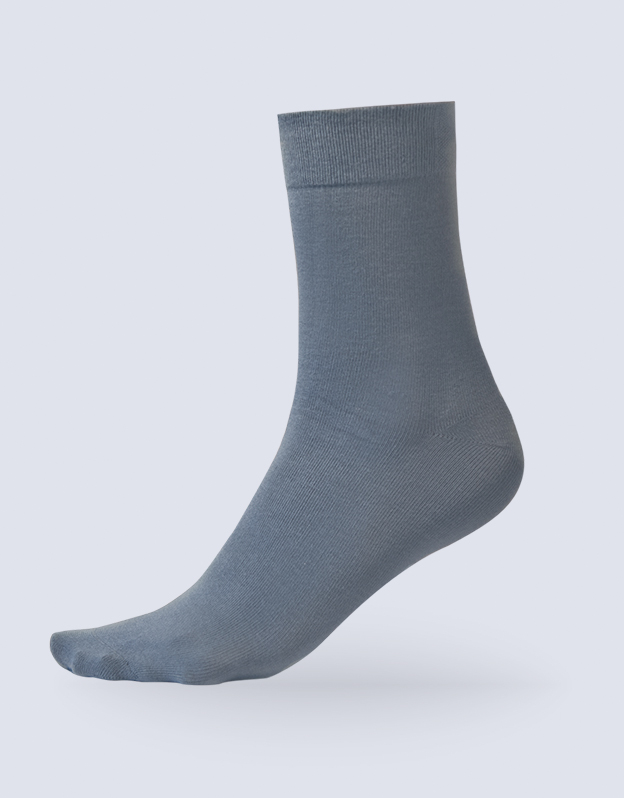 GINA dámské ponožky klasické, bezešvé, jednobarevné Bambusové ponožky 82000P  - tm. šedá  41/44