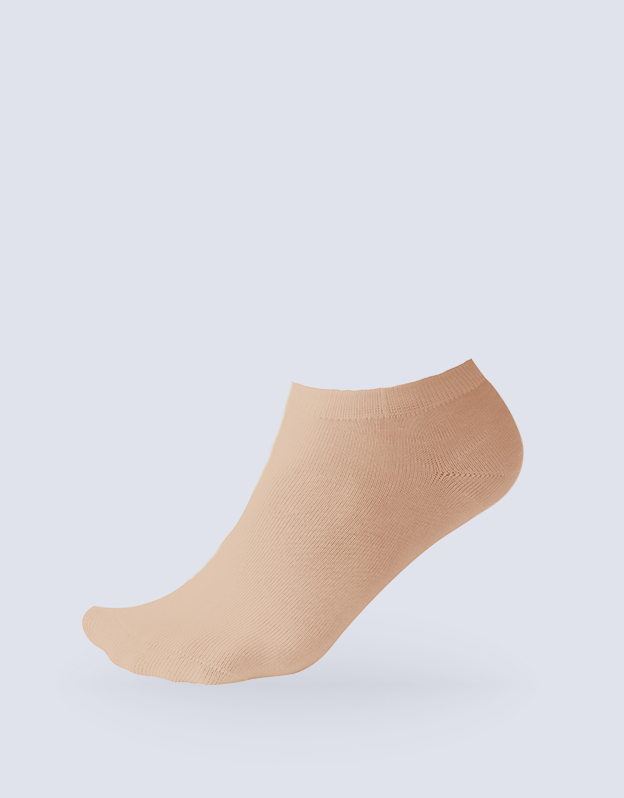 GINA dámské ponožky kotníčkové, bezešvé, jednobarevné Bambusové ponožky 82005P  - koňak  35/38