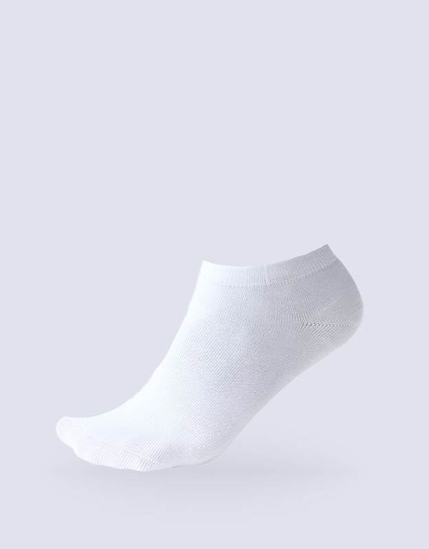 GINA dámské ponožky kotníčkové, bezešvé, jednobarevné Bambusové ponožky 82005P  - bílá  35/38