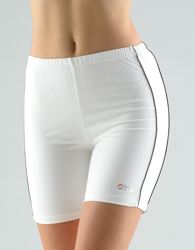 GINA dámské šortky krátké, dívčí, šité, klasické  93000P  - bílá černá S