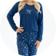 dark blue, white
