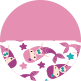 pink purple, white